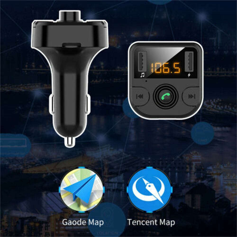 MP3 Player Fast Charger Adapter Wireless Bluetooth FM Transmitter Car Charger