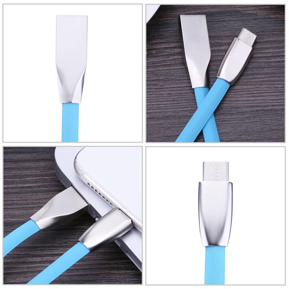 1M/3.3FT Zinc Alloy Head Type-C Data Sync Charging Cable For Phone(Blue)-17