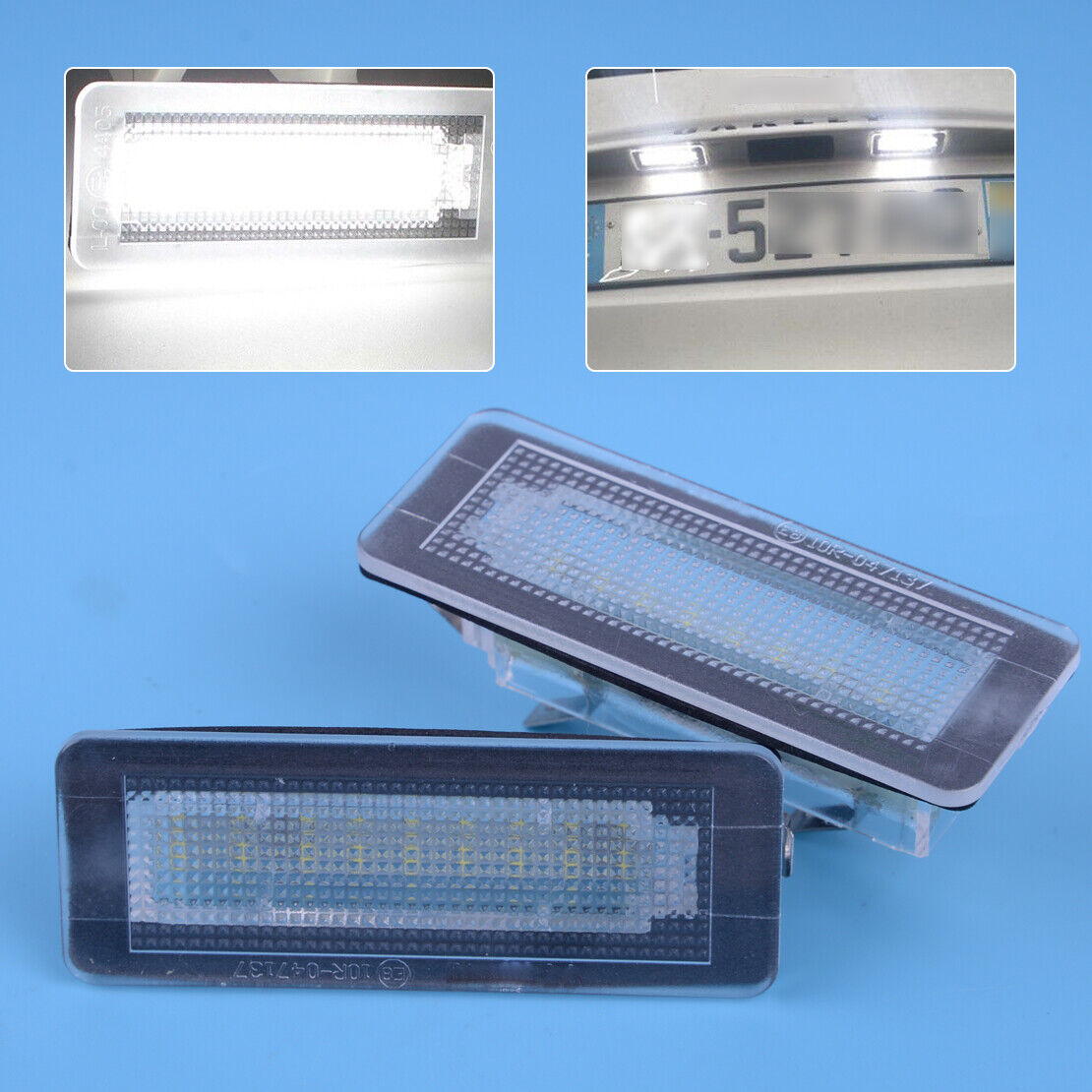 2x LED Number License Plate Light fit for Smart Fortwo Coupe Convertible Li