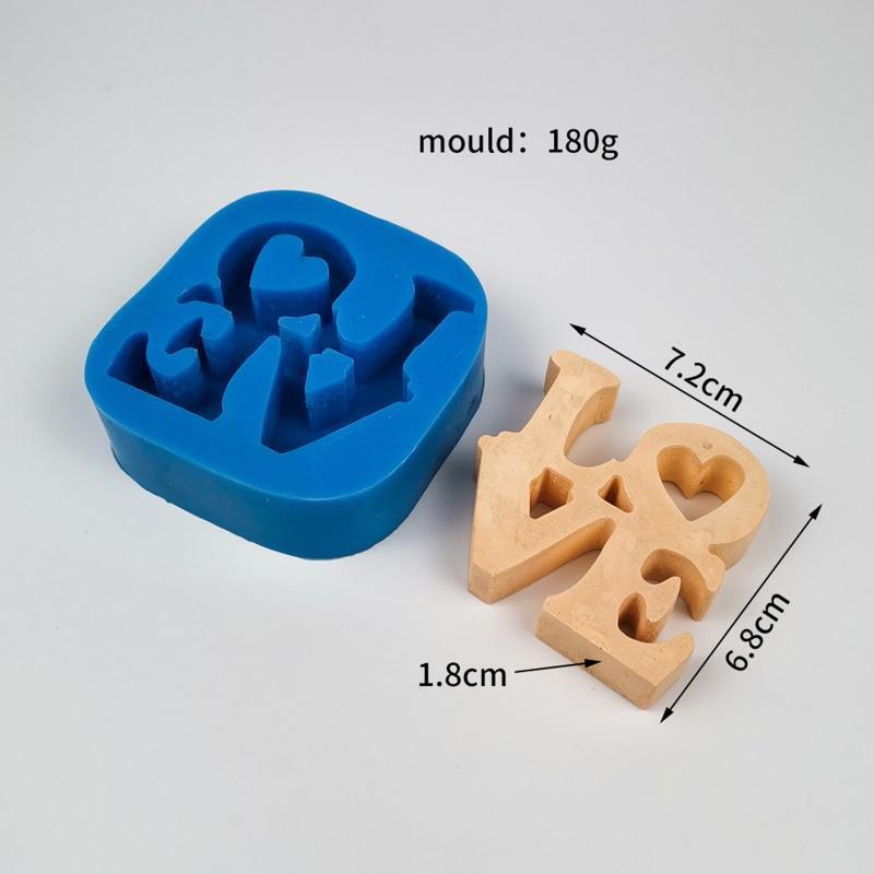 Love Heart Sign Letter Shape Silicone Mold for DIY Fondant Cake Chocolate Molds