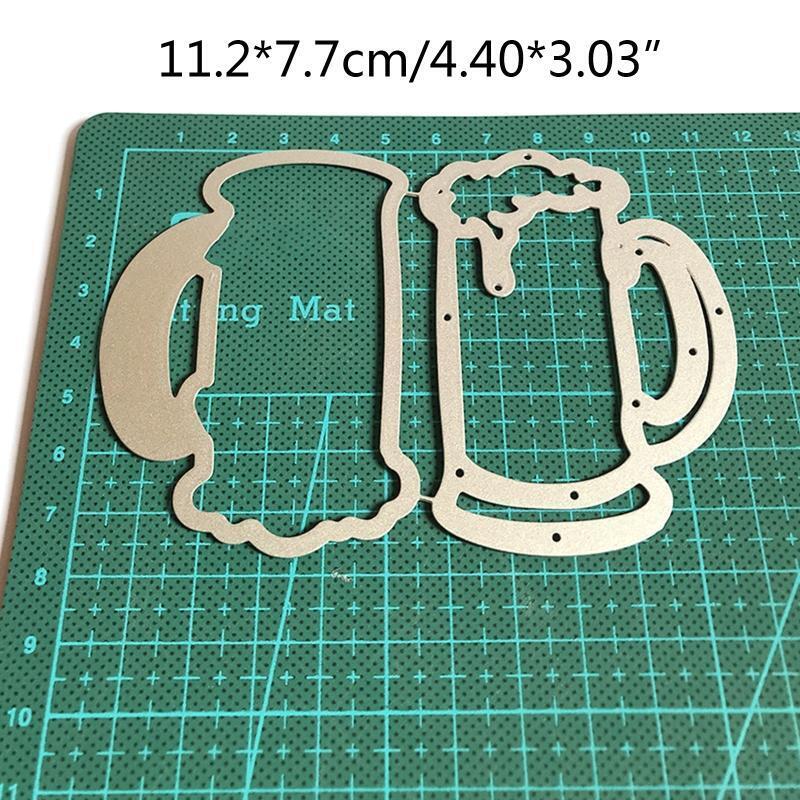 Beer Mug Shaker Metal Cutting Dies Stencil DIY Scrapbooking Album Card Template