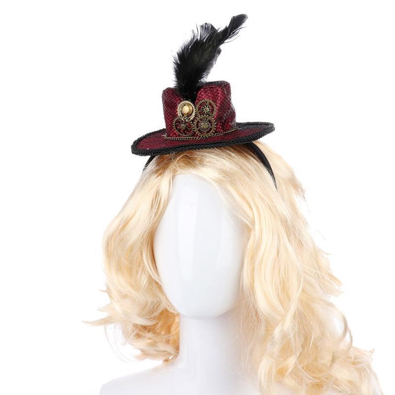 Punk Medieval Feather Shape Hair Hoop Women Headband Carnival Hair Supplies