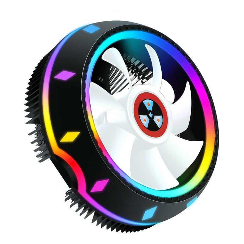 Intel/amd CPU Coolers Radiators Ultra Quiet Colorful Case Fan LED Silent Cooler