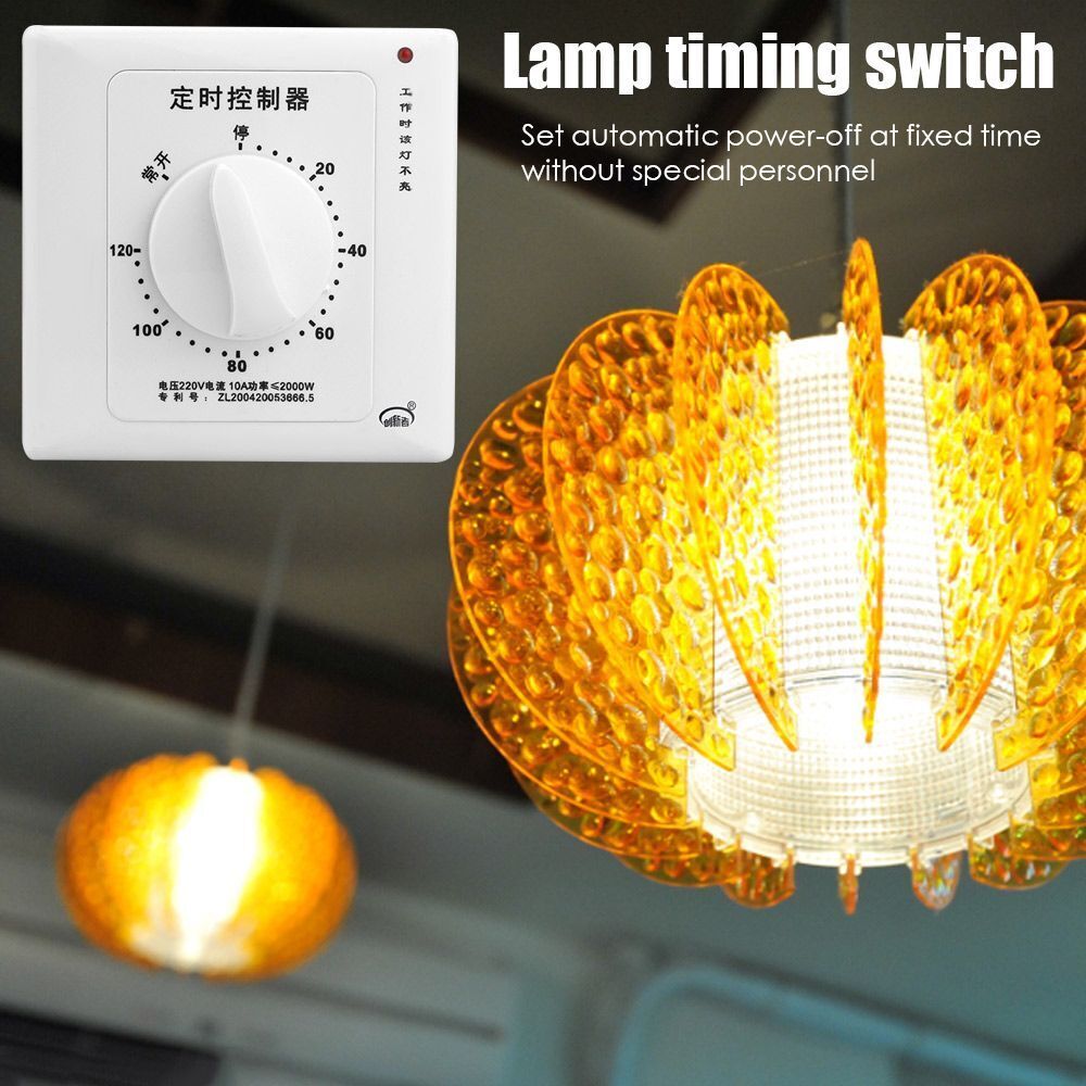 Min Time Control Interruptor Timer Switch Mechanical Countdown Indicator Light