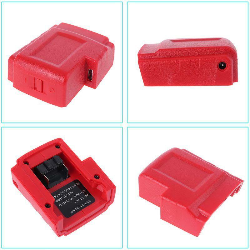 DC 12V USB Ports Battery  Charger Adapter Power Source for Milwaukee 49-24-2371