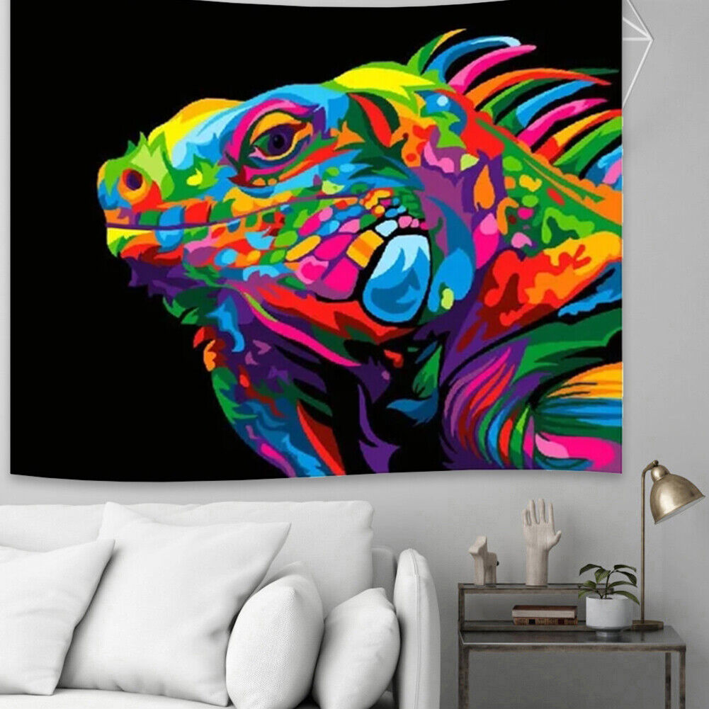 Psychedelic Fish Woven Tapestry Wall Hanging Hippie Tapestries (100x75cm)
