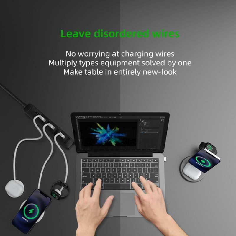 3 in 1 Magnetic Charging Station Fast Wireless Charging Station for Phone 13