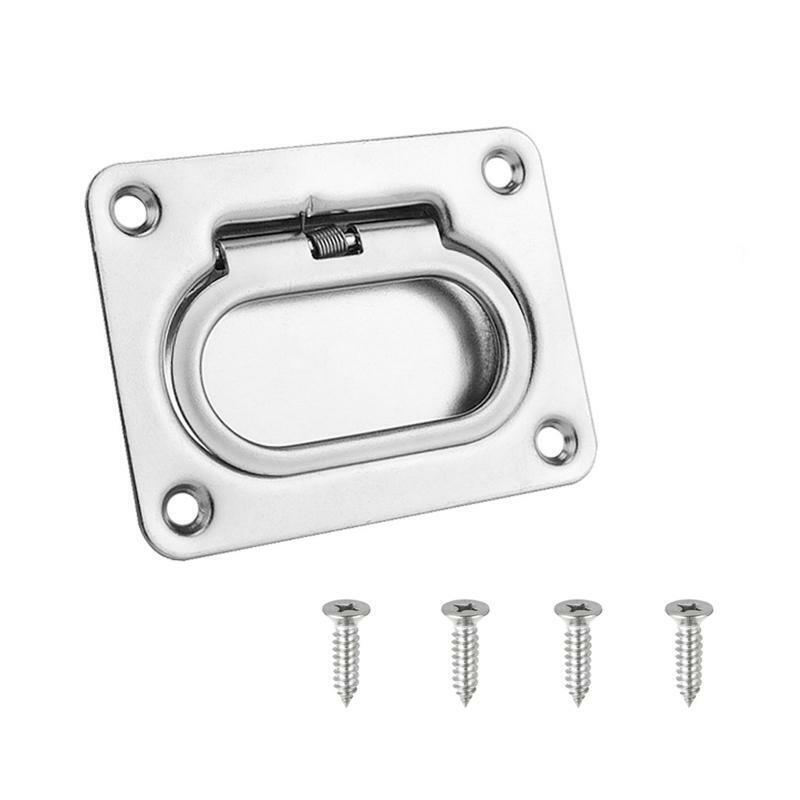 Flush Lift Handle Spring Load Lifting Ring Furniture Cabinet Recessed Handle