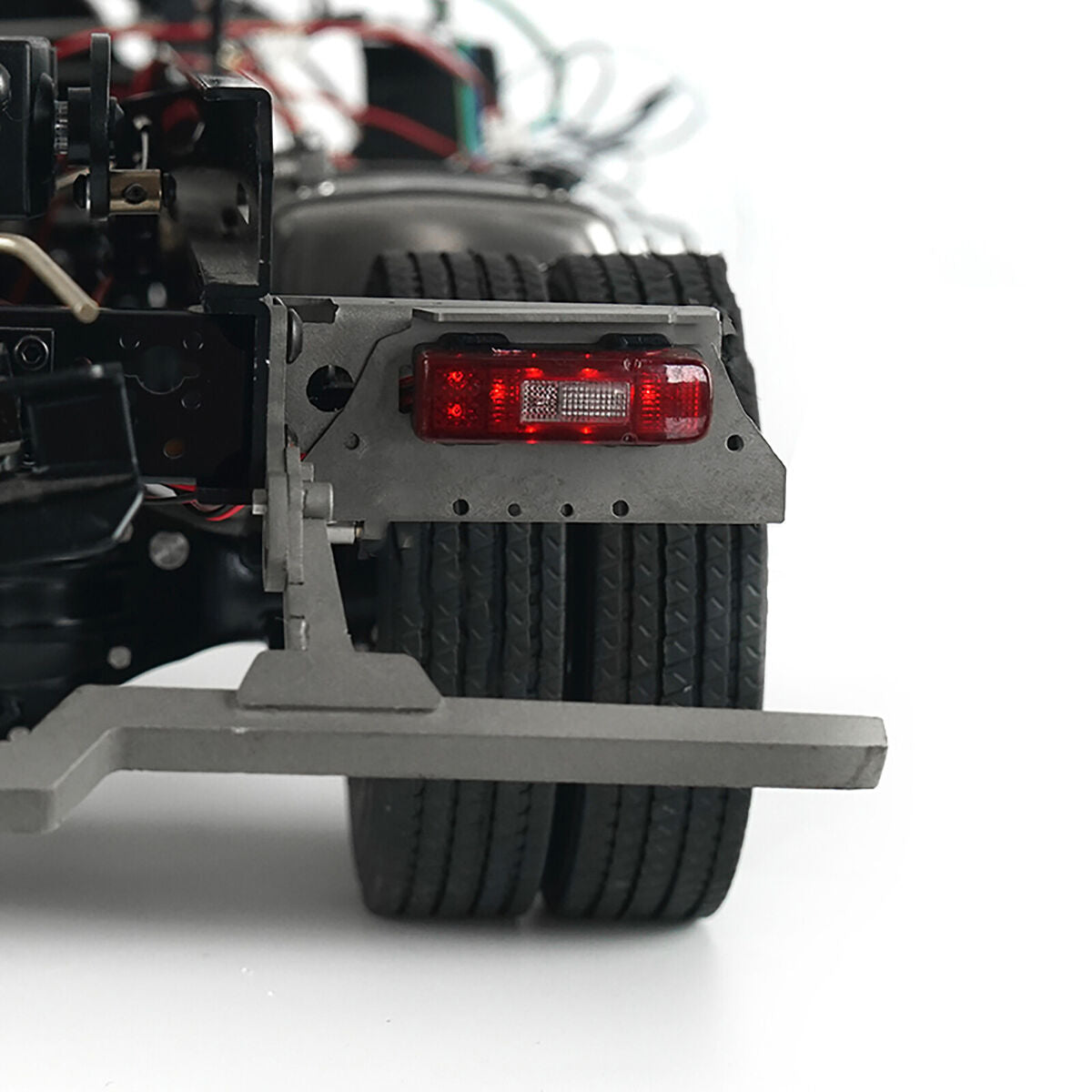 Metal LED Taillight DIY Trailer Rear Light Lamp for 1/14 Tamiya RC Truck Car