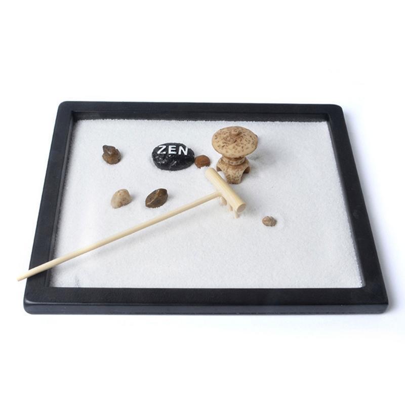 Zen Sand Garden for Desk Meditation Zen Gift for Feng Shui Yoga Tabletop Decor
