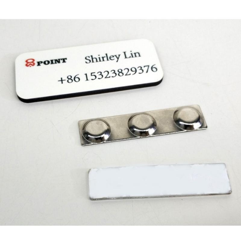 10Pc DIY Sublimation Blanks Magnetic Badge Pins Id Card Holder for Heat Transfer