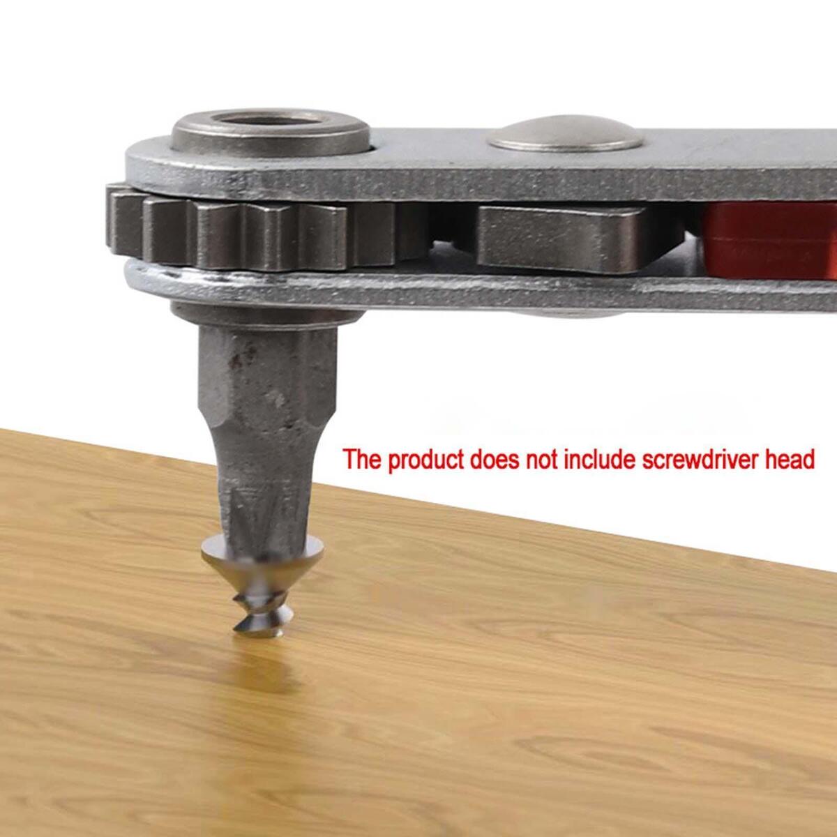Low Profile Mini Ratchet Wrench 1/4 inch Offset Ratcheting Screwdriver