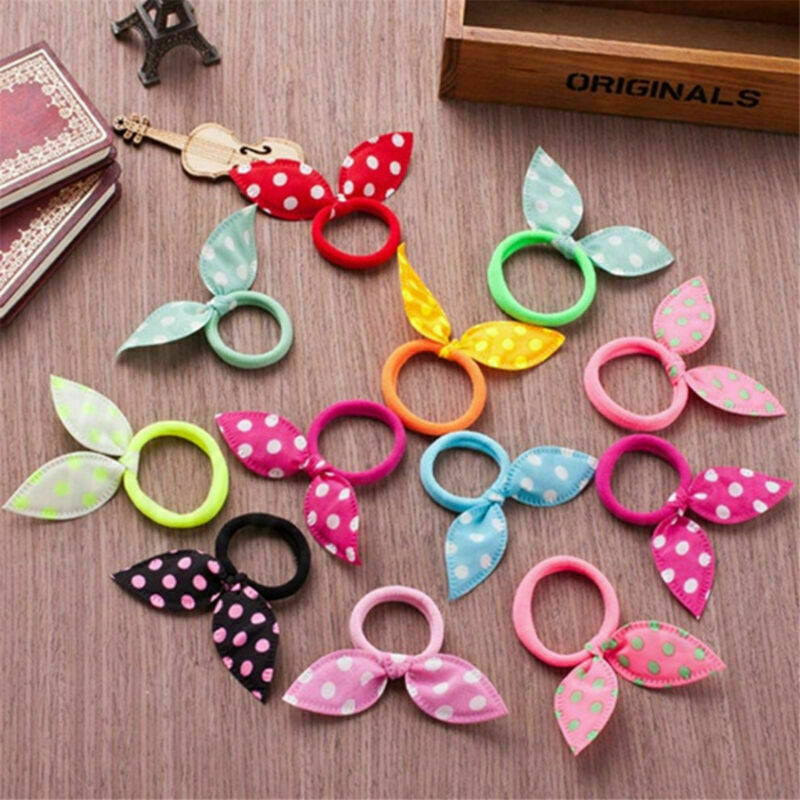 12Pcs Fashion Korean Girls Bunny Ear Headband Rabbit Ear Hair Band Bow Tie