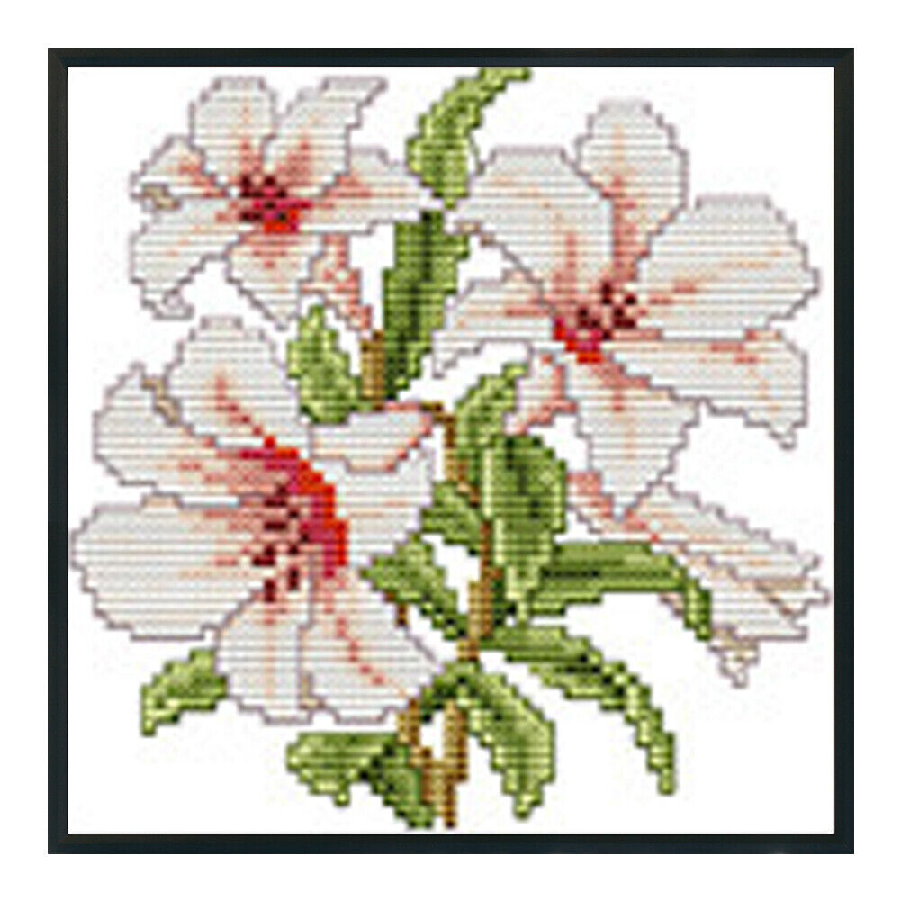 Flower Cross Stitch Kits DIY Stamped Embroidery 11CT Home Decoration (H449)