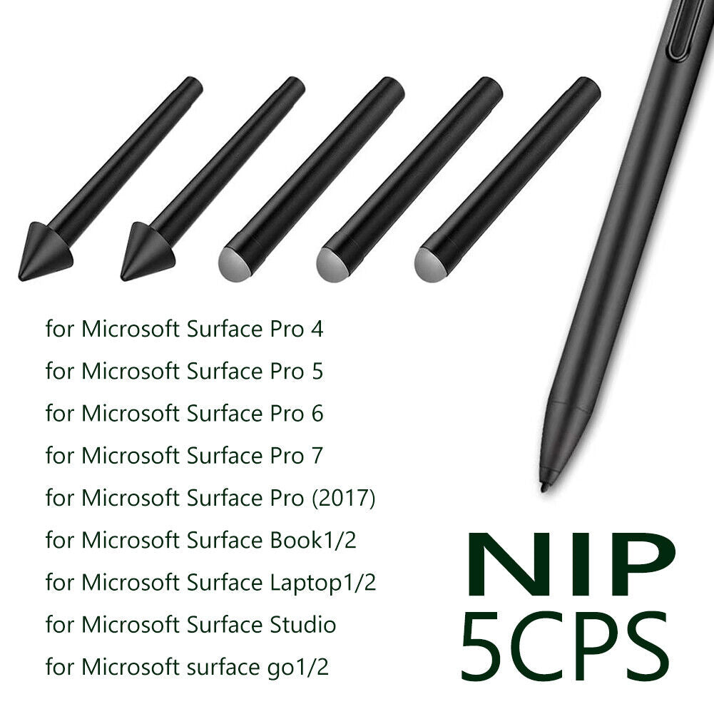 5pcs Stylus Pen Tip Kit for Microsoft Surface Pro 7 6 5 Replacement Nib Tip