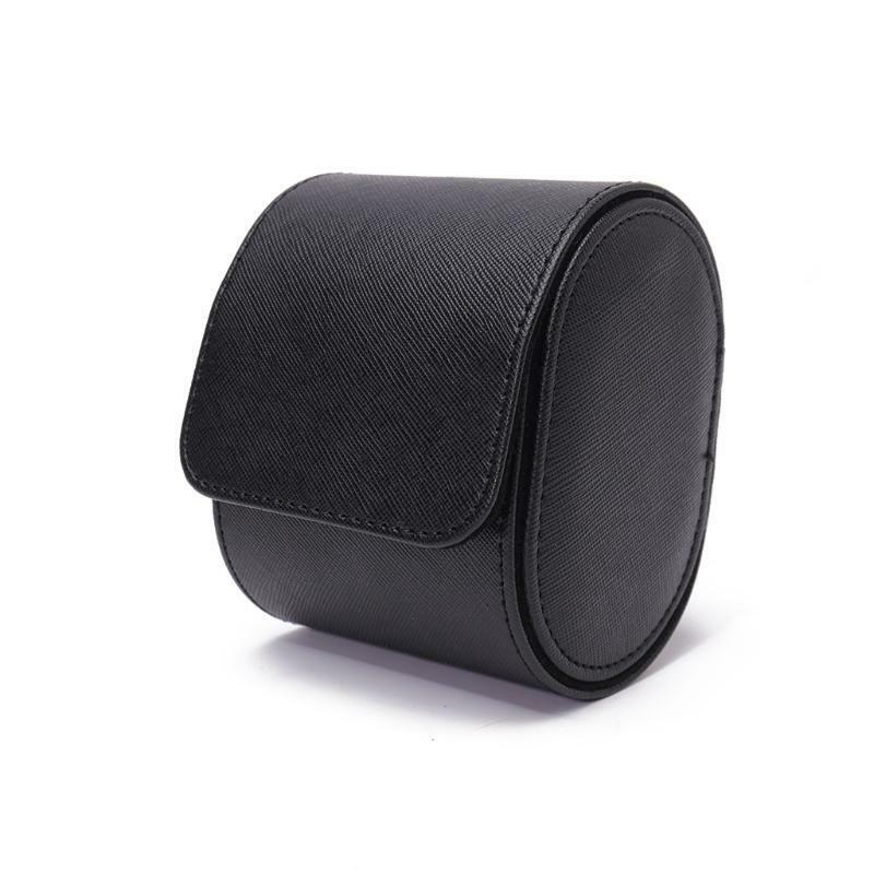 Real Leather Watch Roll Single Watch Travel Case for Men or Women