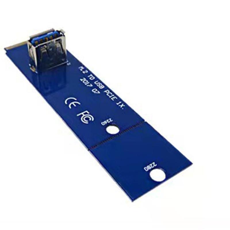 M.2 NGFF- to PCI-E X16 Riser Card M2 M Key to USB 3.0 Adapter for Bitcoin Miner
