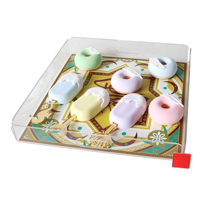 Eid Acrylic Tray Snack Fruit Candy Chocolate Storage Plate Desktop Ornament