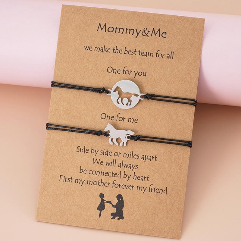 Mother Daughter Mommy & Me Horse Wish Bracelets Birthday Christmas Present Gift