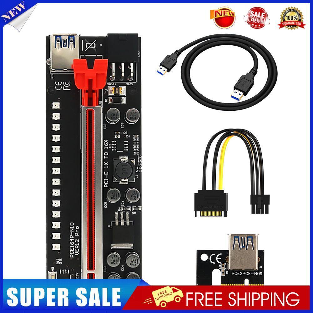 Ver12 Pro PCIE 1X to 16X Riser Graphics Card Extension for Bitcoin Mining