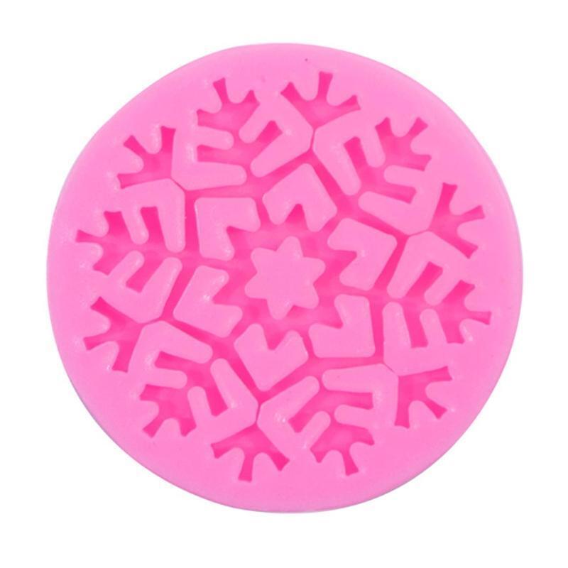Snowflake Fondant Mold Christmas Silicone Mould for Sugarcraft Cupcake Topper