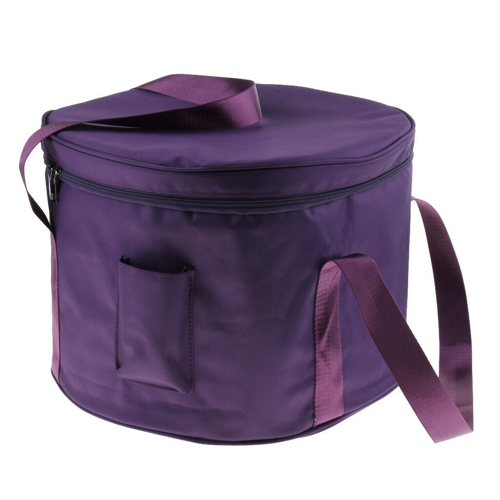 14inch  Handmade Singing Bowl Yoga Bag with Handle Accessory Dark Purple