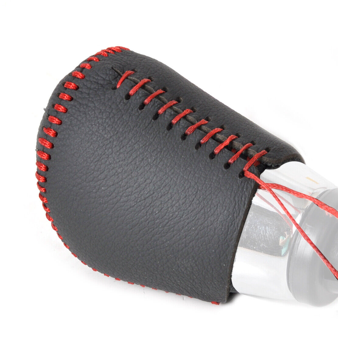 Newest 5-Speed Black Leather Gear Shift Knob Cover Fit Ford Focus MK 2004-15 Li