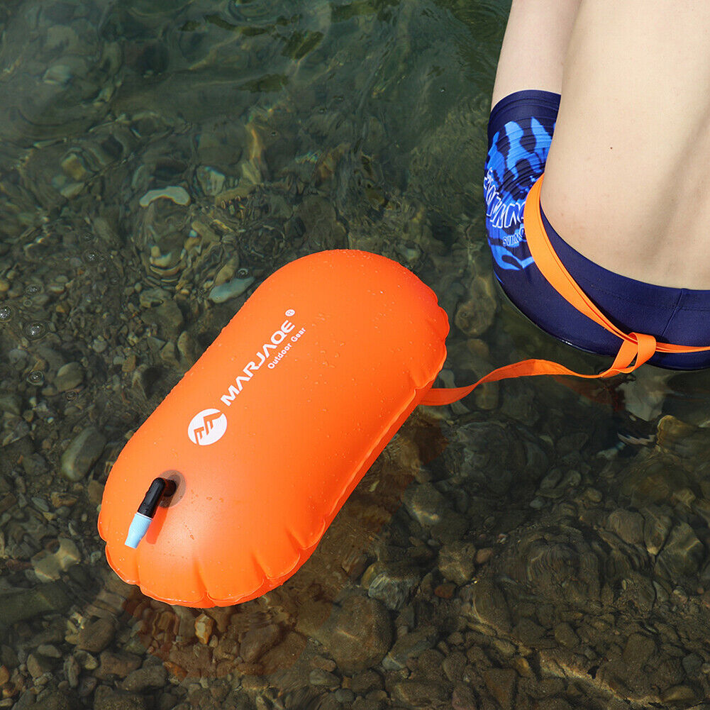 Inflatable Swimming Float Air Dry Bag PVC Buoy Water Sport Bag (Orange)