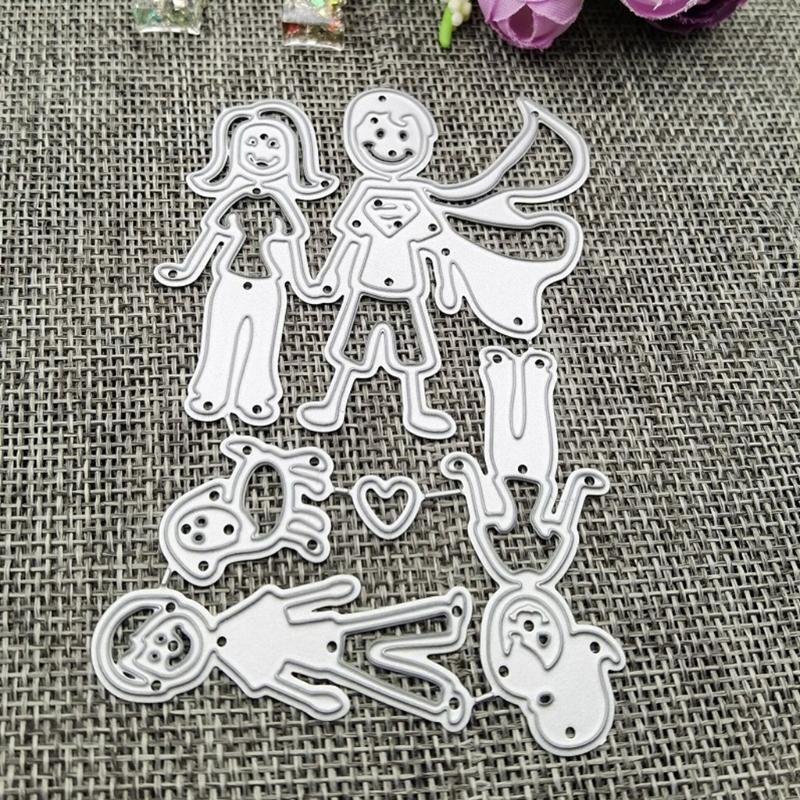 Family Dog Metal Cutting Dies Stencil DIY Scrapbooking Album Paper Card Template