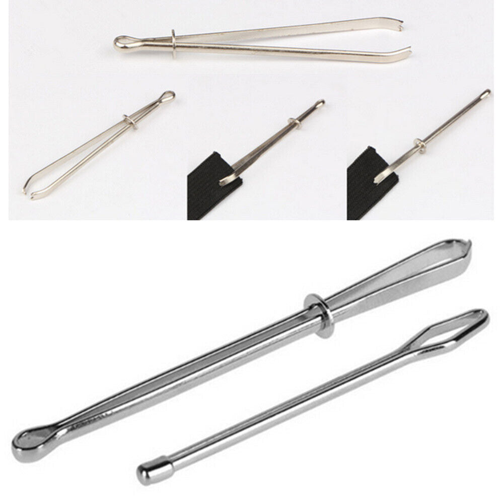 2pcs Stainless Steel Bodkin Wear Elastic Rope Threaders Guide Wearing Tools
