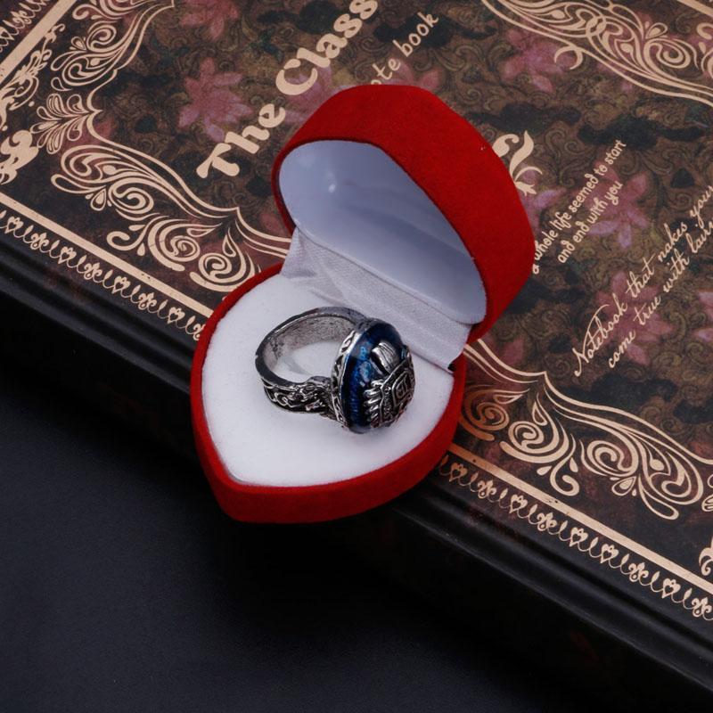 1Pc Velvet Heart Shape Jewelry Display Box Stud Rings Earring Storage Case Box