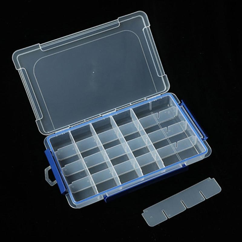 Multifunctional Tools Organizer Box 24 Grids Plastic Jewelry Box with Dividers