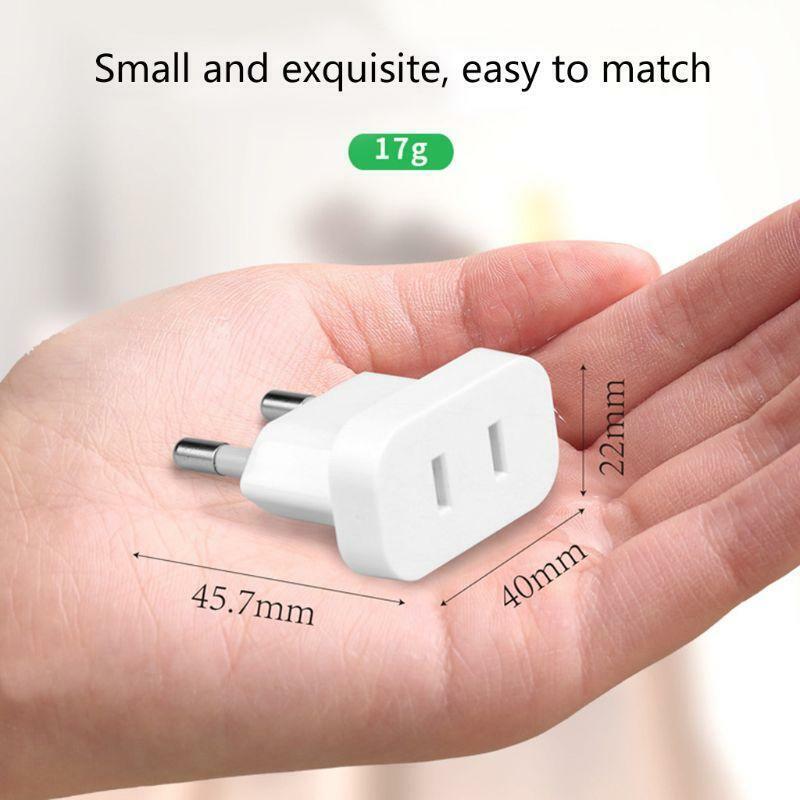 4MM US Jack to EU Plug Outlet Travel Charger Power Socket Adapter USA to Europe
