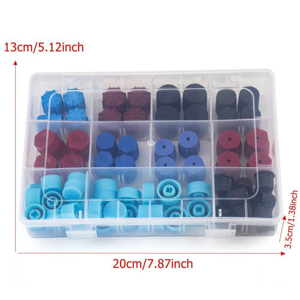 Valve Core Cap Dust Cap for Car Air Conditioning Valve Core Dust Caps Set