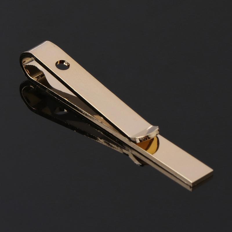 3pcs Men Tie Clips Mixed Color Bar Alloy Skinny Simple Style Business Accessory