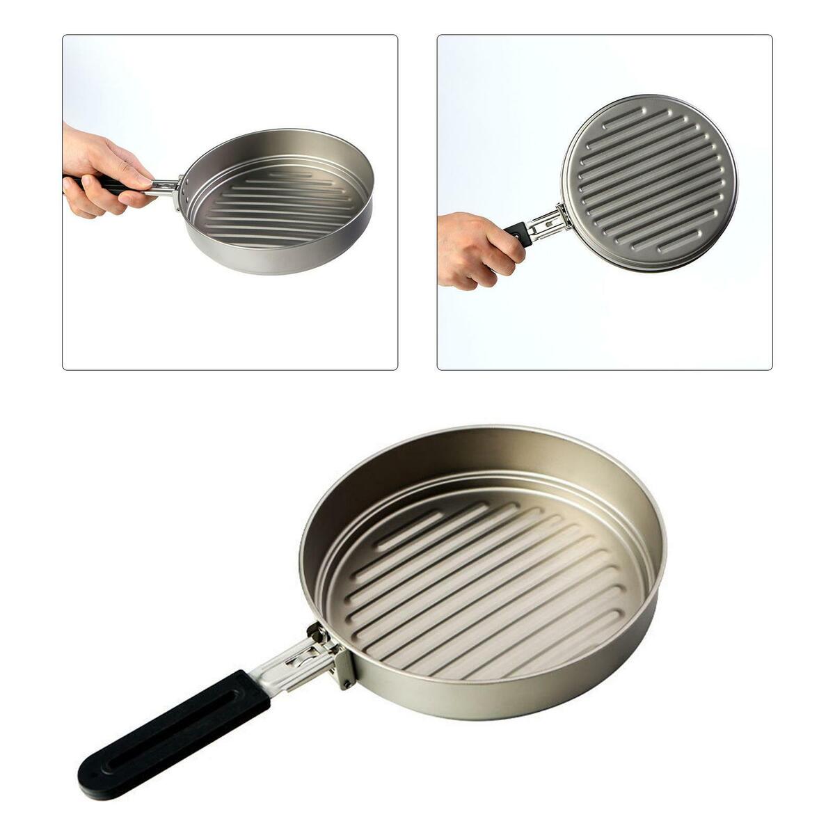 Non-Stick Frying Pan Camping Frypan Grill Titanium Fry Pan Skillet Griddle