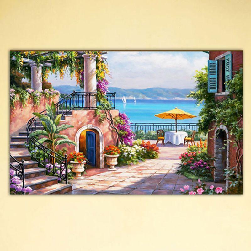 House DIY 5D Full Drill Diamond Painting Embroidery Cross Stitch Kit Rhinestone