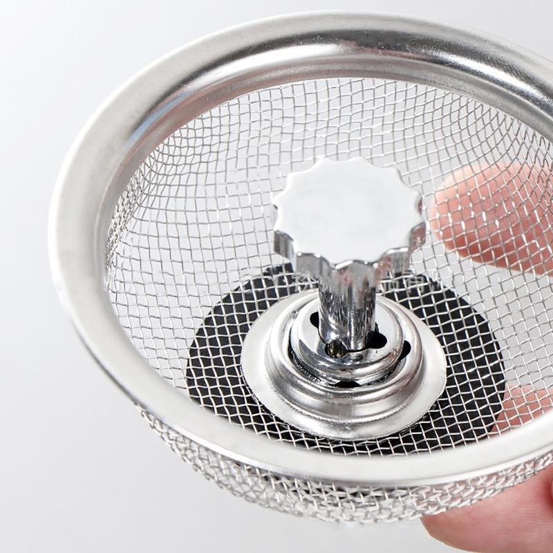 Stainless Steel Sink Strainer Waste Disposer Outfall Filter Hair Water Stopper