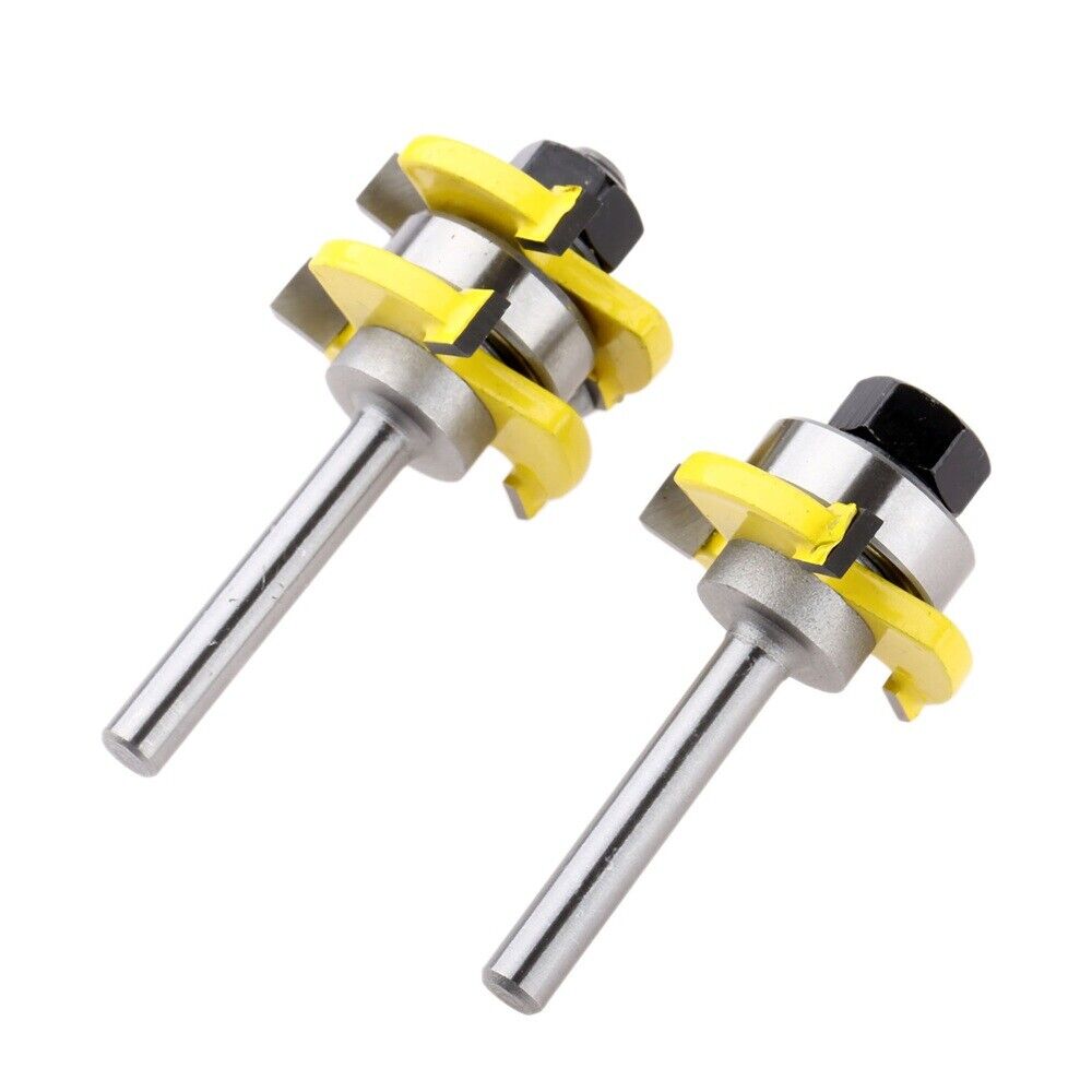 6.35mm Shank Woodworking Tongue & Groove Router Bits Milling Panel Wood Cutters