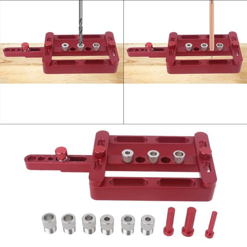 Cabinet Hardware Jig Punching Locator Woodworking  Doweling Jig Kit 3-in-1 Tools