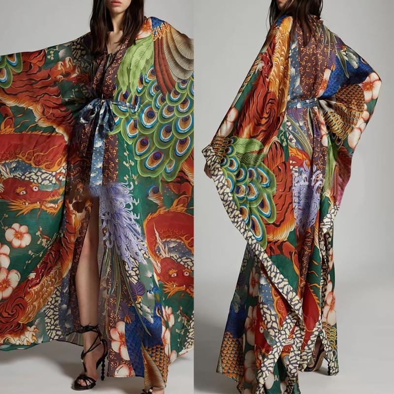 Exquisite Japan Robe Sunscreen Bikini Clothing Tie Up Cardigan for Pool Cruising
