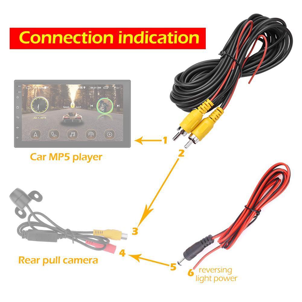 6m RCA Video Cable for Car Rear View Camera Parking Reverse Backup Camera