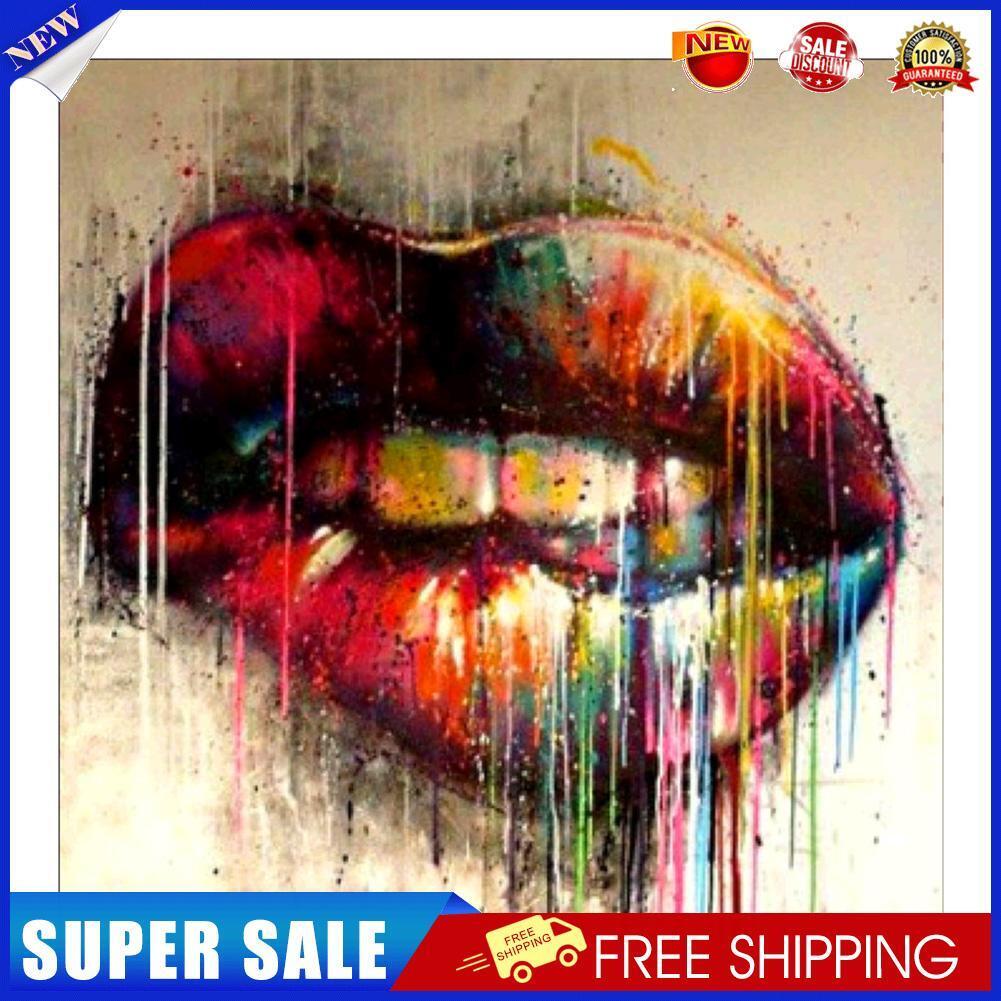 Mouth 5D Full Drill Round Diamond Painting Embroidery Kits Cross Stitch