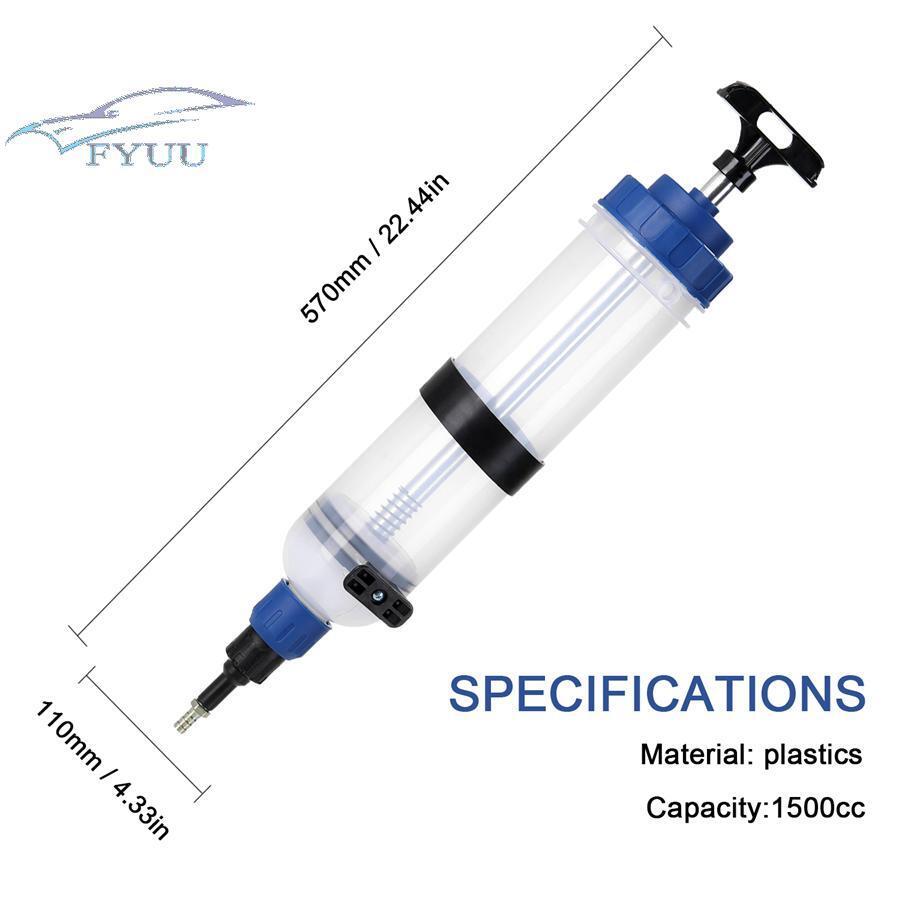1500cc Car Oil Fluid Extractor Hand Pump Dispenser Tool Fuel Extraction Syringe