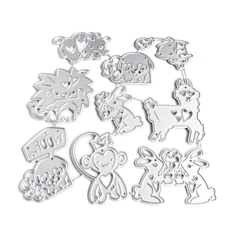 9Pcs Cutting Dies Metal Embossing Stencils DIY Scrapbooking Templates for Girls