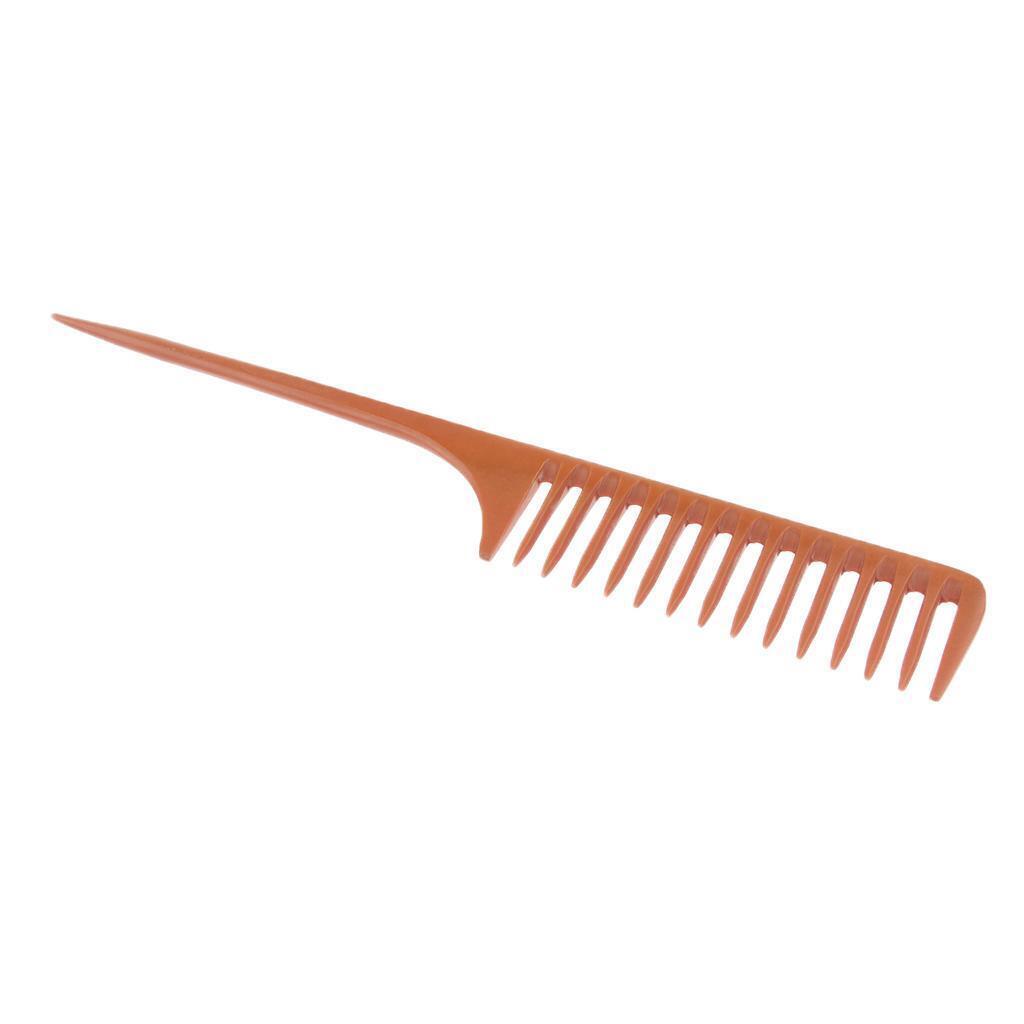 Pro Wide Teeth Hairdressing Rat Tail Comb Salon Barber Hair Sectioning Brush