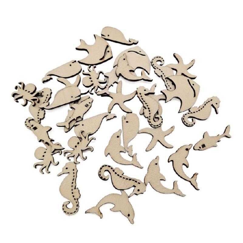 100Pcs Sea Animal Cutouts for DIY Craft Centerpieces Ornament Hanging Decoration