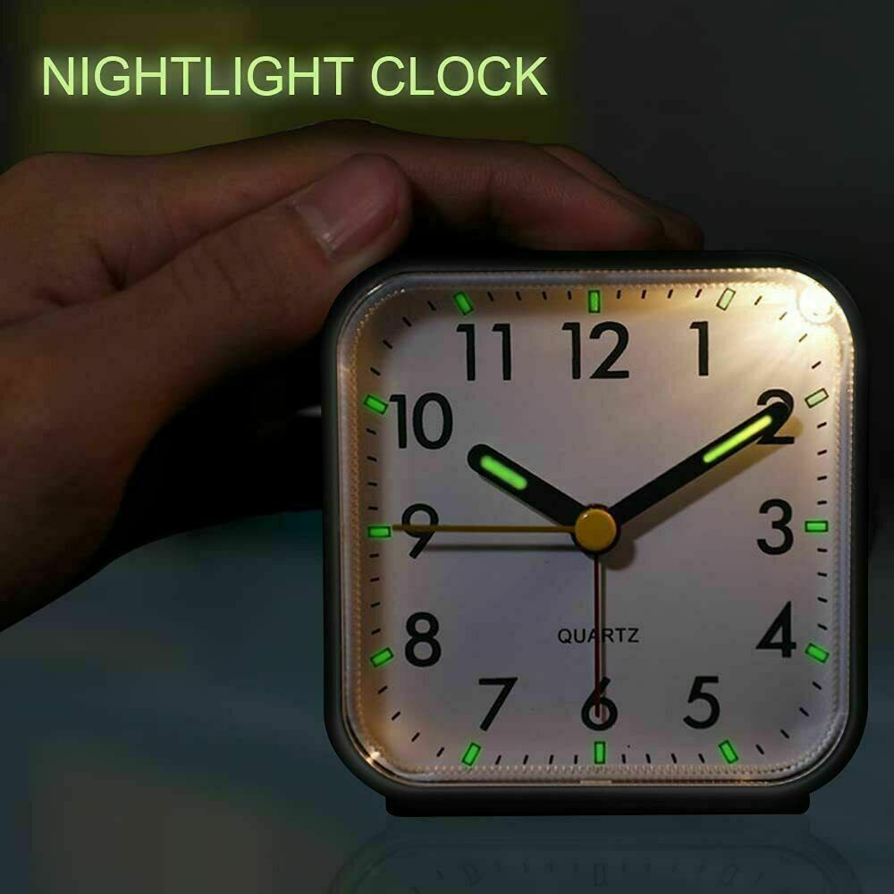 Tick Quartz Battery Operated Alarm Clock Home Decor Number Clock Bedside Clocks