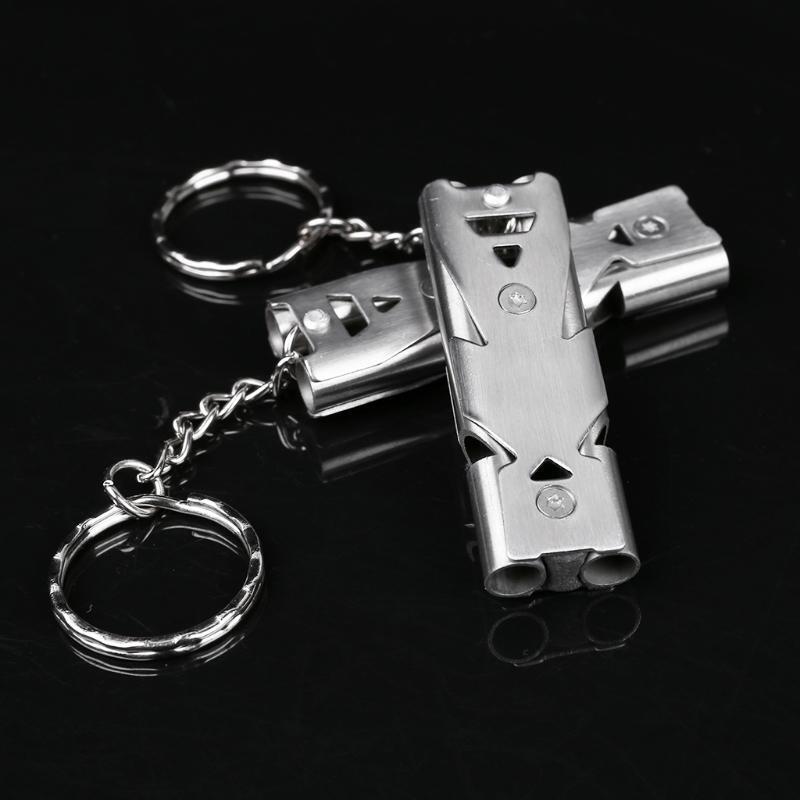 Double Tubes High Decibel Survival Rescue Emergency Whistle Outdoor Accessories