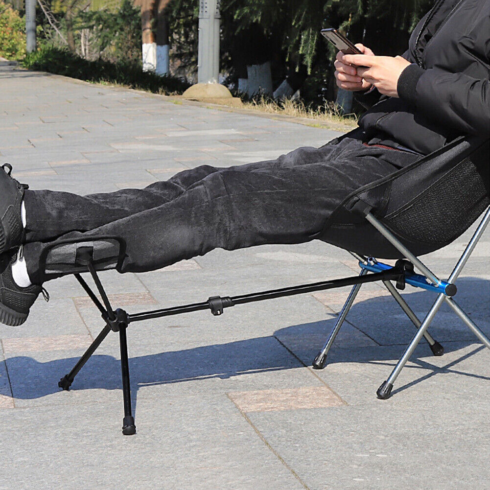 Outdoor Fishing Beach Footrest Portable Aluminum Leg Stool Folding Chair